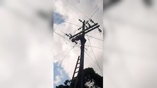 Electrocuted Worker Screams In Pain