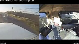 Truck Collision Splits Trailer In Half on Northern Irapuato Bypass