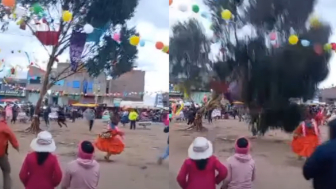 Woman Gets Leg Broken By Falling Tree During Celebration In Peru