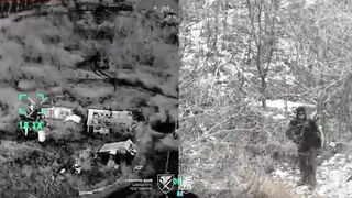 Russians pretending to be dead are hit by Ukrainian FPVs.