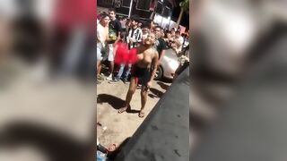 Drunk Chick Strips Topless At A Carnival In Brazil