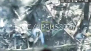 RU threw a smoke bomb and the UA who were leaving were eliminated by a drone