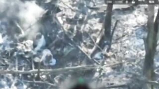RU threw a smoke bomb and the UA who were leaving were eliminated by a drone