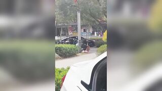 Cruel Brut Attacks GF With A Rock After She Left Him