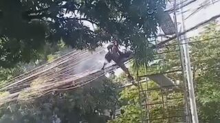 Worker Electrocuted, Injured By Live Wires In The Philippines