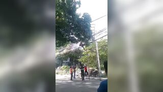 Worker Electrocuted, Injured By Live Wires In The Philippines