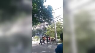 Worker Electrocuted, Injured By Live Wires In The Philippines