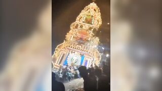 Giant Chariot Falls On Festival Goers In India