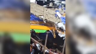 Giant Chariot Falls On Festival Goers In India