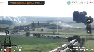 FSB footage of Russian Ka-52s attacking Wagner forces on the way to Moscow