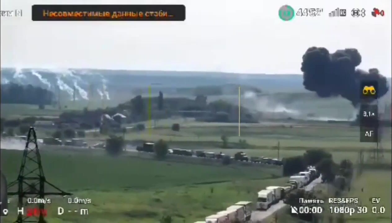FSB footage of Russian Ka-52s attacking Wagner forces on the way to Moscow