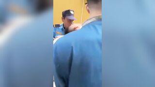 Crazy Man Slits His Throat In Public Using A Butcher Knife