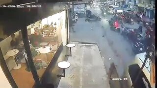 Cop  arrested after his multi-purpose vehicle  crashed into 14 bikes in Manila