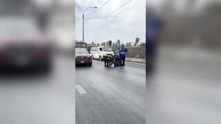 Cop Gets Run Over During Traffic Stop In Peru