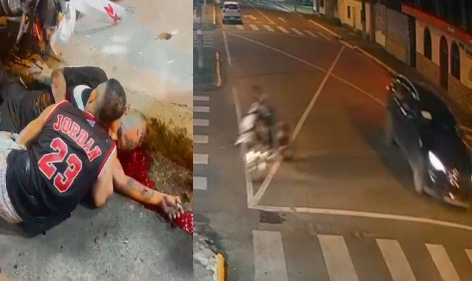Gunmen In SUV Execute Two Men On Motorcycle In  Drive-by Ambush (CCTV & Aftermath)