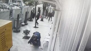 Turkish Man Steals Gun From Police Officer and Shoots Himself