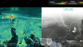 17 russians in a truck are destroyed by Artillery fire