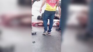 Two Dudes Seriously Injured Following A  "T-Bone" Collision In Brazil