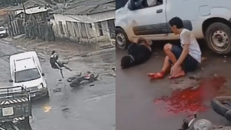 Two Dudes Seriously Injured Following A  "T-Bone" Collision In Brazil