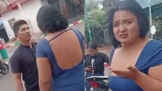 Angry Dude Headbutts Helpless Woman During Confrontation In Colombia