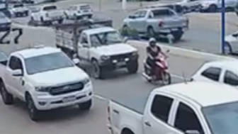 Motorbiker Hit And Run Over By A Pickup Truck In Brazil