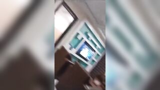 Bald Brut Assaults Wife In Front Of Their Terrified  Daughters