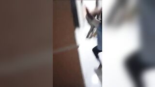 Bald Brut Assaults Wife In Front Of Their Terrified  Daughters