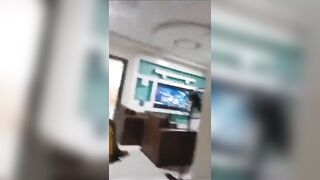 Bald Brut Assaults Wife In Front Of Their Terrified  Daughters