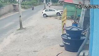 Man Jumps Under Moving Car And Gets Ragdolled