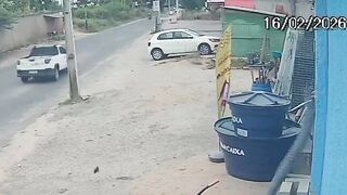Man Jumps Under Moving Car And Gets Ragdolled