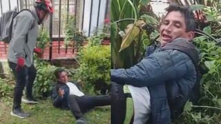 Phone Thief Caught And Kicked By Good Samaritans In Colombia