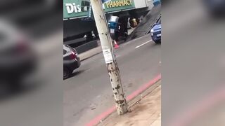 Cherry Picker Overturns Whilst Being Unloaded, Throwing Man Onto the Pavement (Dies)