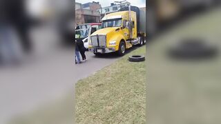 Man Gives Up on Life and Places His Body Under Truck Wheels (CCTV & Aftermath)