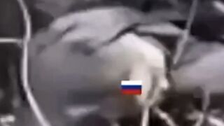 The moment a bullet hit a Russian soldier's head