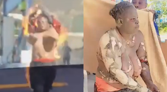 Topless Woman Set On Fire During Dispute in Jamaica