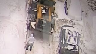 Heavy Machinery Is A Bitch: Elderly Woman Meets Tractor In Moscow