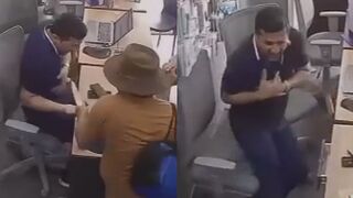 Elderly Psycho Stabs Company Manager In The Chest