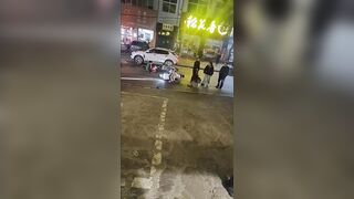 Girl Assaulted By Angry Couple After She Caused A Moped Fender Bender