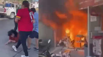 Woman Catches Fire After Cartel Set Store Ablaze