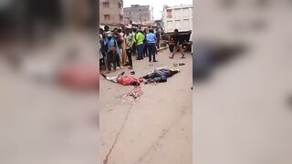 Two Men Crushed By Dump Truck On The Busy Street In Camerron