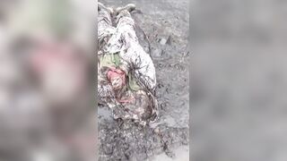 The corpse of an executed Ukrainian.