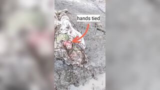The corpse of an executed Ukrainian.