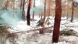 Drone footage showing Russian soldiers dying