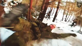 Drone footage showing Russian soldiers dying