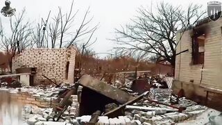 Drone footage showing Russian soldiers dying