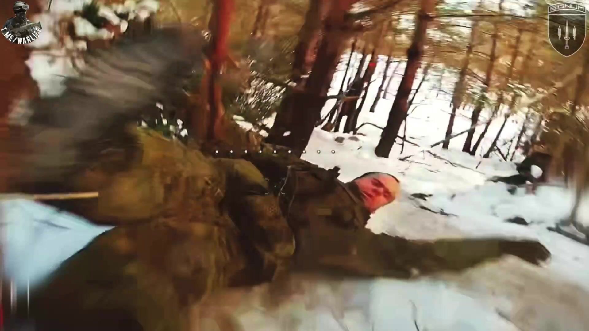 Drone footage showing Russian soldiers dying