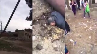 The man was crushed