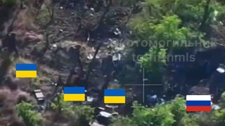 1 Russian ambushes 3 Ukrainians.