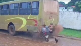 Motorcyclist Seriously Injured After Crashing Into Parked Bus
