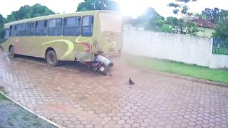 Motorcyclist Seriously Injured After Crashing Into Parked Bus